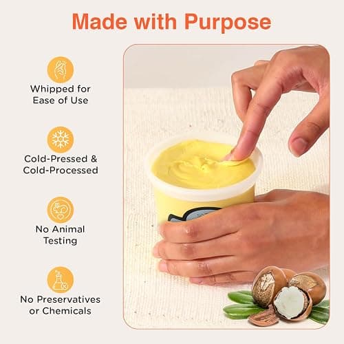 Whipped Shea Butter Fresh Flower - Nourishes, Moisturizes & Renews | 100% African Pure Shea Butter | Cold-Pressed & Cold-Processed | No Dyes & Parabens | Vegan | 11.50oz / 326g thumbnail 4