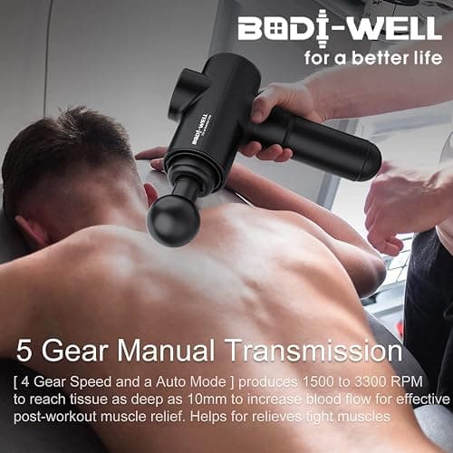 Massage Gun Deep Tissue - Back Muscle Massager w/High Torque Motor for Back Pain, Shoulder, Neck, Body, All Muscles Recover & Massage thumbnail 6