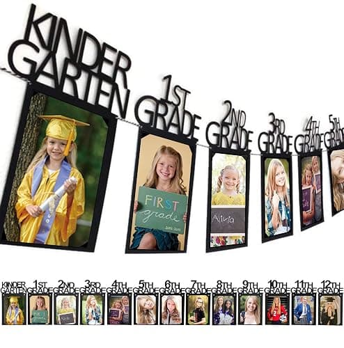 Graduation Decorations 2026 5x7 Photo Banner for Class of 2026 2027 Decorations K-12 Picture Banner for Senior High School Decor Graduation Party Supplies TD114 - Image 1