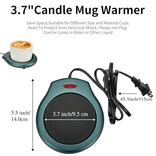 ASAWASA Candle Warmer for Large Jar, Coffee Mug Warmers, Safely Releases Scents Without a Flame, Melt The Candle Quickly, Enjoy Your Warm Coffee Tea. Gifts for Festival Birthday Women Men Mom Dad thumbnail 4