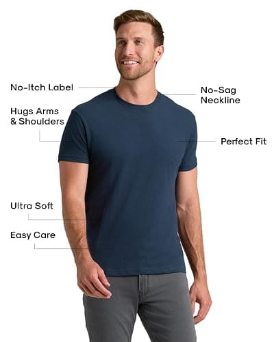 True Classic Mens T-Shirts – Short Sleeve Crew Neck T Shirts for Man, Cotton Blend Plain Novelty Men's T-Shirts thumbnail 3
