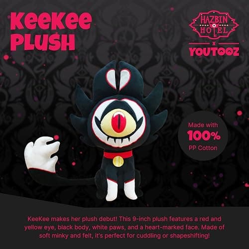 Youtooz Hazbin Hotel Kee Kee 9" Plush, Collectible Kee Kee Hazbin Hotel Plush Collection thumbnail 4