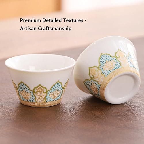 Porcelain Chinese Gongfu Tea Set,Portable Teapot Set Ceramic Travel Sets with Teapot and Infuser/Cups in Bag Asian Tea Sets Gift for Birthday/Father's day/Festivals,Outdoor Traveling,Office Business thumbnail 4