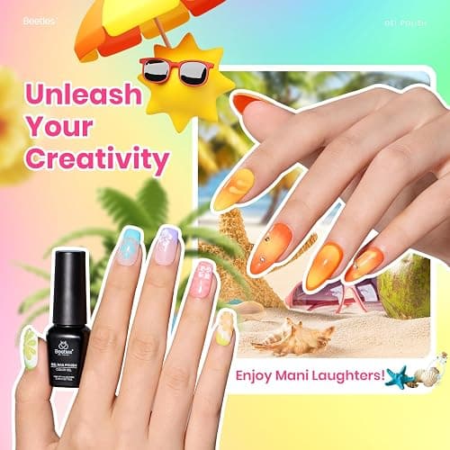 beetles Gel Polish Set - 36 Colors Neon Gel Nail Polish Pink Red Green Blue Yellow Nail Polish with 4Pcs Base Top Coat Soak off Colorful Holidays Collection UV Christmas Gifts for Women thumbnail 4