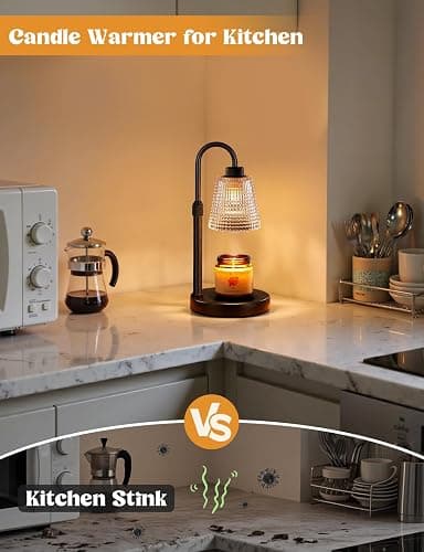 Innqoo Candle Warmer Lamp with Timer, Dimmable Candle Warmer for Jar Candles, Height Adjustable Wax Melts Warmer, Birthday Gifts for Women Mom, House Warming Gifts New Home Decor thumbnail 4