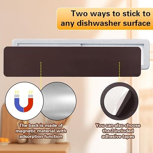 Premium Stainless Steel Dishwasher Magnet Sign - Aluminum Alloy Magnet dishwasher magnet clean dirty Dirty/Clean Dishwasher Indicator (Silver) thumbnail 3