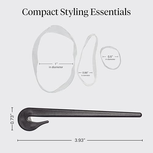 Kitsch Clear Hair Rubber Bands & Black Hair Tie Cutter Tool Set - No-Snag Clear Elastic Hair Ties | Damage-Free & Gentle Hold | Ideal For Daily Use | Women, Kids - 200pcs Set thumbnail 5