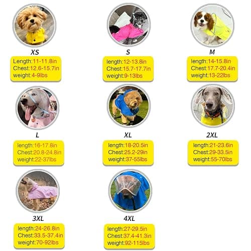 Waterproof Dog Raincoat, Adjustable Reflective Lightweight Pet Rain Clothes with Poncho Hood (X-Large, Dark Pink) thumbnail 6