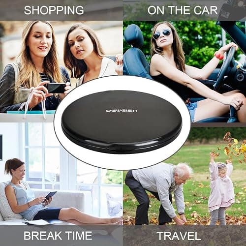 deweisn Magnifying Compact Cosmetic Mirror Elegant Pocket Handheld Makeup Mirror with Powerful 10x Magnification and 1x True View Mirror for Travel or Your Purse - Black thumbnail 6