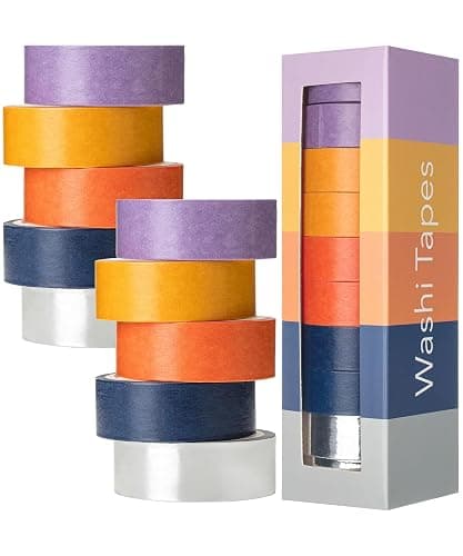 Mr. Pen- Washi Tape Set, 10 Rolls, 5 Yards/Roll, Washi Tape for Scrapbook | Arts, Crafts, Journals and Planners, Autumnal Reverie - Image 1
