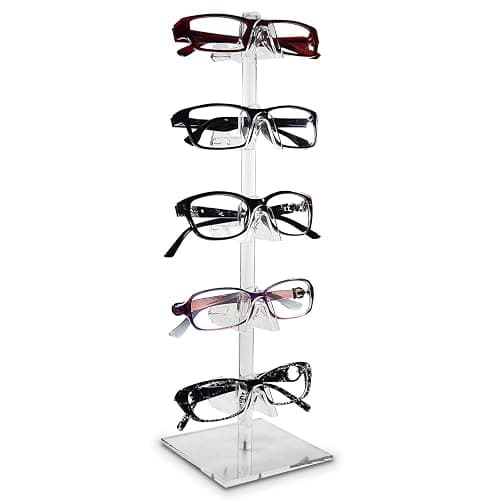 MOOCA 2 Pcs Set Premium Acrylic Sunglass Organizer, Glasses Holder, Sunglass Holder, Glasses Stand, Eye Glass Holder, 5 Frames for Each thumbnail 5