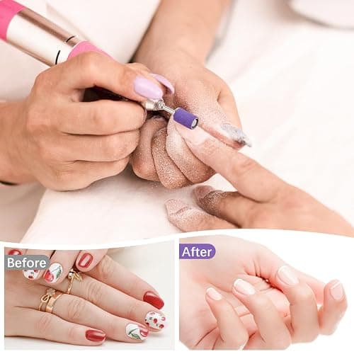 Rolybag Sanding Bands for Nail Drill 240 Grit Extreme Fine Nail Sanding Bands 200Pcs Purple Professional Sanding Bands and 2Pcs Nail Drill Bits for Manicures and Pedicure thumbnail 4