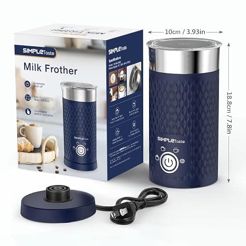 SIMPLETASTE Milk Frother, 4-in-1 Electric Milk Steamer, Automatic Warm and Cold Foam Maker and Milk Warmer for Latte, Cappuccinos, Macchiato thumbnail 7