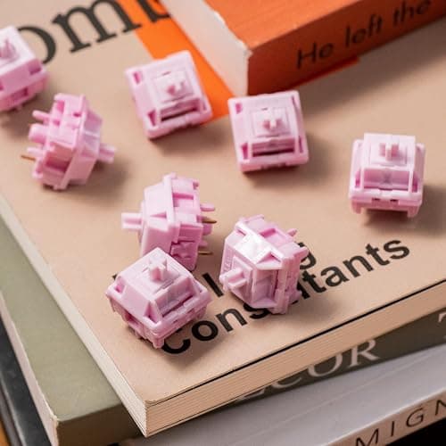 Akko Stellar Rose Switch for Mechanical Gaming Keyboard, 5-Pin 37gf Linear Pre-Lubed Key Switches Custom Keyboard Switch(45pcs) thumbnail 5