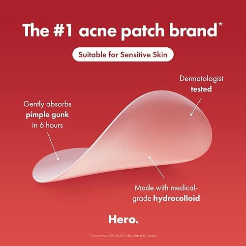 Mighty Patch Hero Cosmetics Original Nighttime Acne Pimple Patches, 36 Ct | #1 Hydrocolloid Acne Patches, Shrinking Zits & Whiteheads in 1 Use, Spot Treatment, Pimple Stickers for Face thumbnail 7