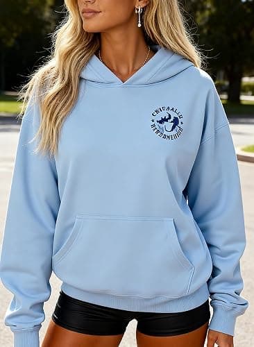 CITASHION Women Oversized Hoodie Floral Graphic Sweatshirt Hoodies Pullover Cotton Blend Y2k Casual Winter Fall thumbnail 5