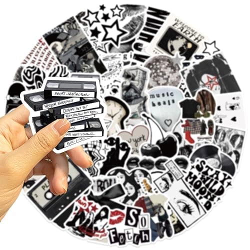 Black Aesthetic Downtown Girls Stickers Fashion Y2k Stickers(50) | Waterproof Laptop Stickers for Teens Adults, Vinyl Self-adhesive Decals, Journal Scrapbook Party Supplies thumbnail 3