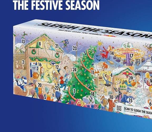 Energy Drink Variety Advent Calendar, limited edition, Red Bull, with 80mg Caffeine, Taurine & B Vitamins, 8.4 fl. oz. X 24 cans thumbnail 2
