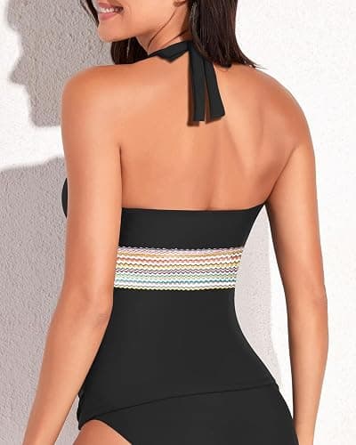 Tempt Me Women’s Tankini Top Halter Tummy Control Swim Tops Only Twist Front V Neck Bathing Suit No Bottom thumbnail 2