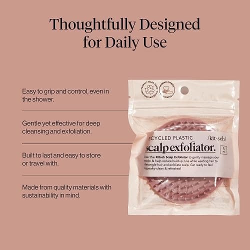 Kitsch Scalp Massager for Hair Care - Scalp Scrubber, Shampoo Brush & Exfoliator for All Hair Types - Relaxing & Exfoliating - Terracotta thumbnail 5