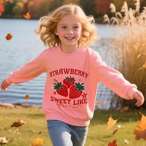 RAISEVERN Girl's Graphic Crew Neck Sweatshirt Long Sleeve Pullover Tops T Shirt thumbnail 3