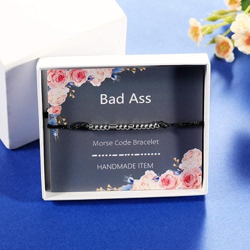 ASELFAD Morse Code Bracelets for Women, Funny Birthday Gifts, Best Friend Friendship Gifts thumbnail 5