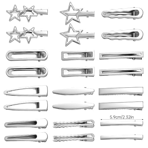 silver barrettes - amazon & temu thumbnail 3