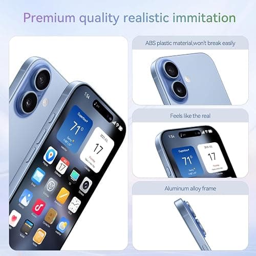 Fake Phone Dummy Prop Phone, Decoy Phone Pear Play Phone Non-Working Phone 17, Display Phone Look Like Real Phone 17 (Blue) thumbnail 3