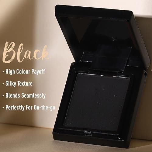 UCANBE Black Single Eyeshadow Palette, Highly Pigmented Matte Eye Shadow Powder, Professional Long-Lasting Waterproof Makeup Palette thumbnail 6