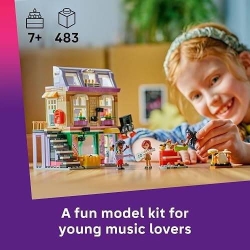 LEGO Friends Music Store & Apartment Building Set - Interactive Storytelling Playset for Girls & Boys, Ages 7+ - Includes Marimba The Corgi Toy - Gift Idea for Birthdays and Music Lovers - 42653 thumbnail 2