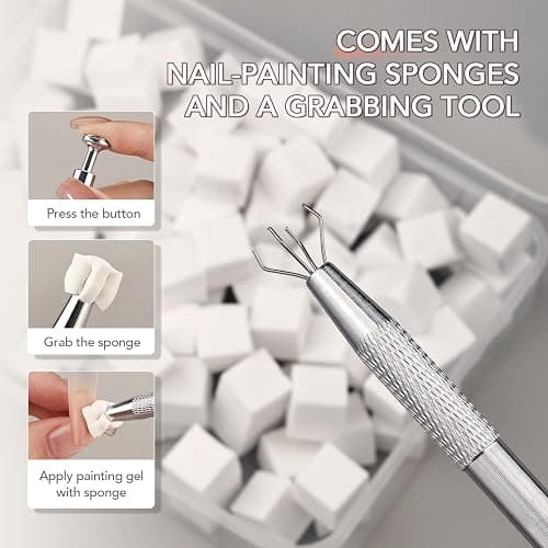 GAOY Ombre Gel Nail Polish Kit, 9 Colors UV LED Painting Gel with Sponges, Long-lasting Soak Off Pigmented Colors, Beginner Friendly Gradient & Aura Nail Art Set for Home & Salon Use, Melted Gelato thumbnail 6