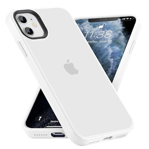 Yriklso for iPhone 11 Phone Case, Shockproof, Military Grade Drop Protection, Protective Hard Back Slim Translucent Case for iPhone 11 6.1'', White - Image 1