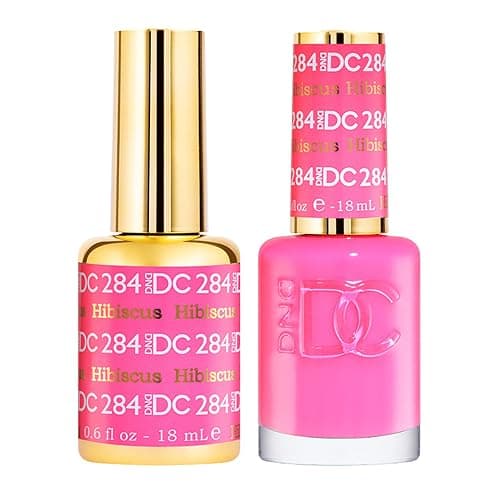 DND DC Gel Polish Set, Pink Collection, UV/LED GelPolish and Air Dry Nail Lacquer, Matching Chip-Free Polish Duo, 0.5 Fl Oz Each - Image 1