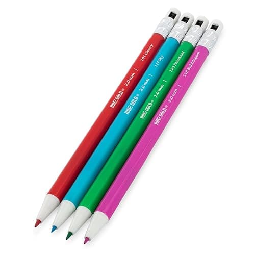 June Gold 36 Colored 2.0 mm Mechanical Pencils with 36 Unique Color Leads | Color Name is Printed on Each Pencil Barrel, Built in Rear Sharpener thumbnail 2