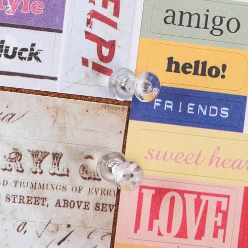 Yalis Push Pins 600 Count, Standard Clear Thumb Tacks Steel Point and Clear Plastic Head thumbnail 5