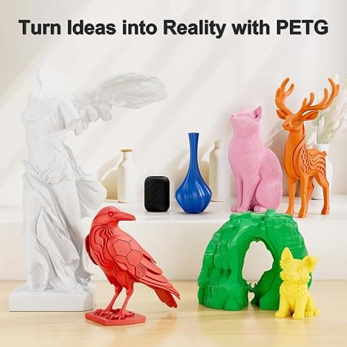 8-Color PETG Filament Bundle for 3D Printers 1.75 mm, 8 Pack Filament Refills, 269 FT 250 g Per Spool, 2 kg in Total, White, Black, Red, Blue, Yellow, Green, Orange Yellow, Sakura Pink thumbnail 8