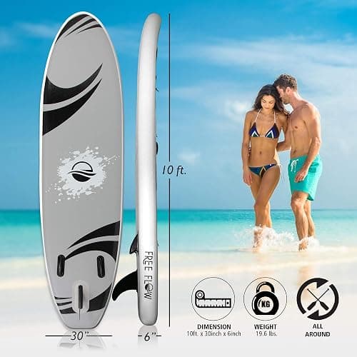 SereneLife Inflatable Stand Up Paddle Board with Premium SUP Accessories – Wide Stable Design with Non-Slip EVA Deck Pad for Adults and Youth of All Skill Levels, 350 lbs Capacity thumbnail 3