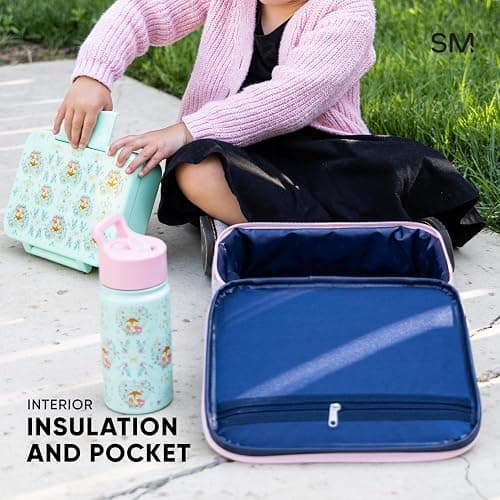Simple Modern Disney Kids Lunch Box for School | Reusable Insulated Lunch Bag for Toddler, Girl, and Boy | Meal Container with Exterior & Interior Pockets | Hadley Collection | Frozen Elsa's Snowflake thumbnail 5