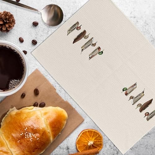 KFXHANGD Retro Duck Mallard Kitchen Towels, Hunting Gift Dish Towels, Rustic Farmhouse Ducks Decoy Decorative Hand Tea Towel for Bathroom Kitchen, Hunting Gifts for Mallard Duck Lovers Dad, 16x24 in thumbnail 2