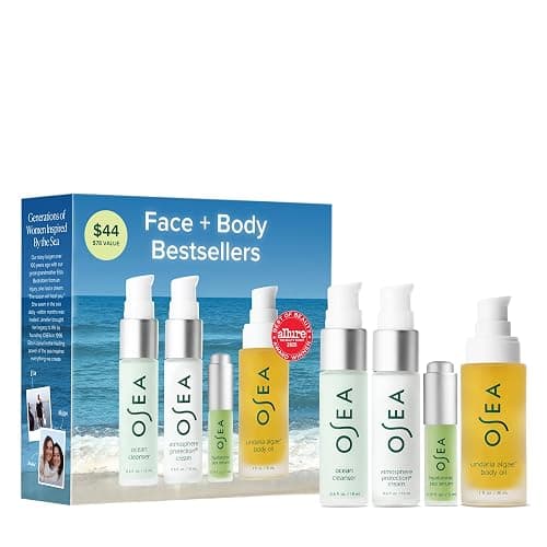 OSEA Bestsellers Set For Face + Body -4-piece Skin Care Set - Body Oil, Face Cleanser, Face Cream, & Hyaluronic Acid Serum - Clean Beauty Travel Set - Ideal for Beauty Gifts thumbnail 2