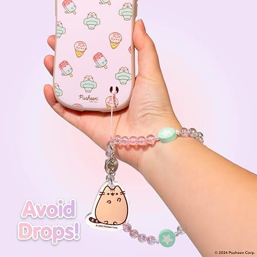 iFace Pusheen the Cat Beaded Wristlet Universal Charm Strap - Wrist Strap for Cell Phone Camera Keys AirPods thumbnail 4