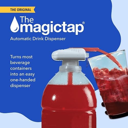 Magic Tap Automatic Drink Dispenser for Fridge, White (3 Pack), No Spill Milk Dispenser for Fridge, Automatic Milk Dispenser Pump for Gallon Jugs, Water & Juice, Fits Most Bottles, Batteries Required thumbnail 3