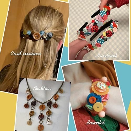 1200pcs Assorted Resin Buttons Bulk, Random Mixed Colors Craft Set | Random Mixcolor Sewing Crafts Clothes, DIY Manual Painting Art, Handmade Ornaments, and Creative Decoration thumbnail 4