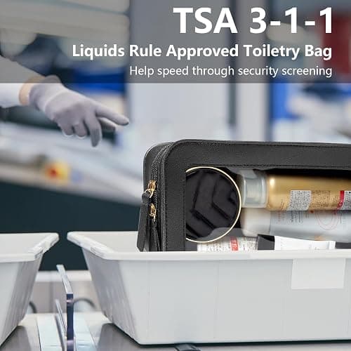 Clear Makeup Bag Small, TSA Approved Portable Toiletry Bag with Zipper Cosmetic Travel Bag Makeup Organizer Case Mini Makeup Pouch for Purse Car Organizer Bag for Women Men thumbnail 4