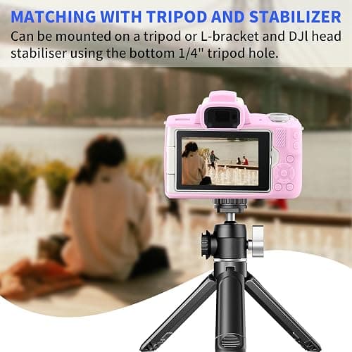 Easy Hood Camera Case for Canon EOS M50/M50 Mark II Digital Camera, Anti-Scratch Soft Silicone Case Cover Housing Protective Cover Protector Camera Body Skin Case (Pink) - Pink thumbnail 6