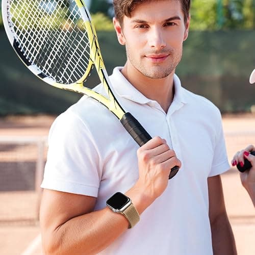 6 Pack Sport Nylon Loop Band Compatible with Apple Watch Band 38mm 40mm 41mm 42mm 44mm 45mm 46mm 49mm for Women Men, Adjustable Breathable Braided Straps for iWatch Series 11/10/9/8/7/6/5/4/3/SE/Ultra thumbnail 5