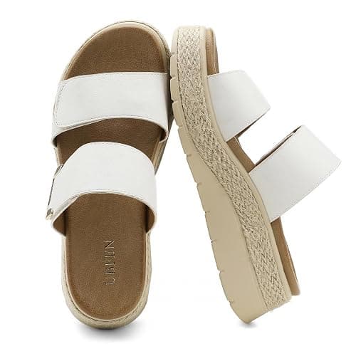 UBFEN Womens Platform Wedge Sandals Orthopedic Arch Support | Espadrille Slides, Comfortable Cushioned, Dressy for Summer Walking, Beach Vacation thumbnail 5