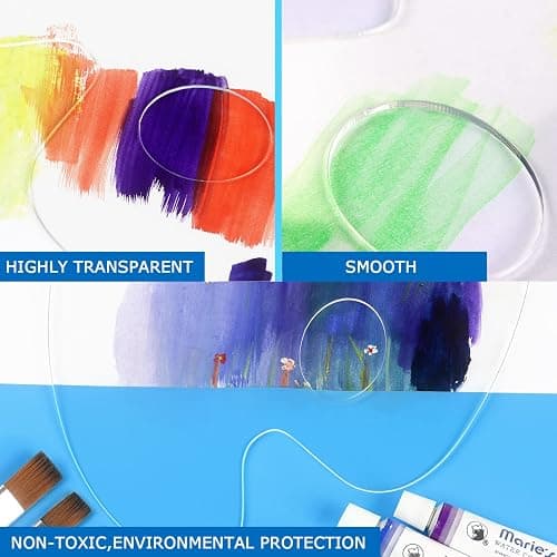 Tamaki Acrylic Paint Palette Paint Pallet Clear Paint Tray Palette, Easy Clean Non-Stick Artist Pallet for Oil Watercolor Craft DIY Art Painting Palette, 2 PCS thumbnail 6