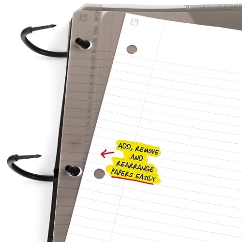Five Star Flex Refillable Notebook + Study App, College Ruled Paper and 1 Inch TechLock Ring Binder with Pockets, Tabs and Dividers, 200 Sheet Capacity, Seaglass Green (293280AQ8) thumbnail 5