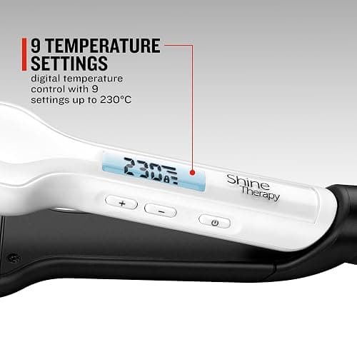 Remington Shine Therapy Wide (45mm) Floating Plate Hair Straightener with Advanced Ceramic coating infused with Moroccan Argan Oil for sleek & smooth glide, 9 settings 150°C–230°C, S8550 thumbnail 7